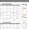 Large Dry Erase Calendar for Wall - Undated 2 Month Wall Calendar, 38" X 28"(Vertical), Erasable & Reble Laminated Wall Calendar Dry Erase with 8