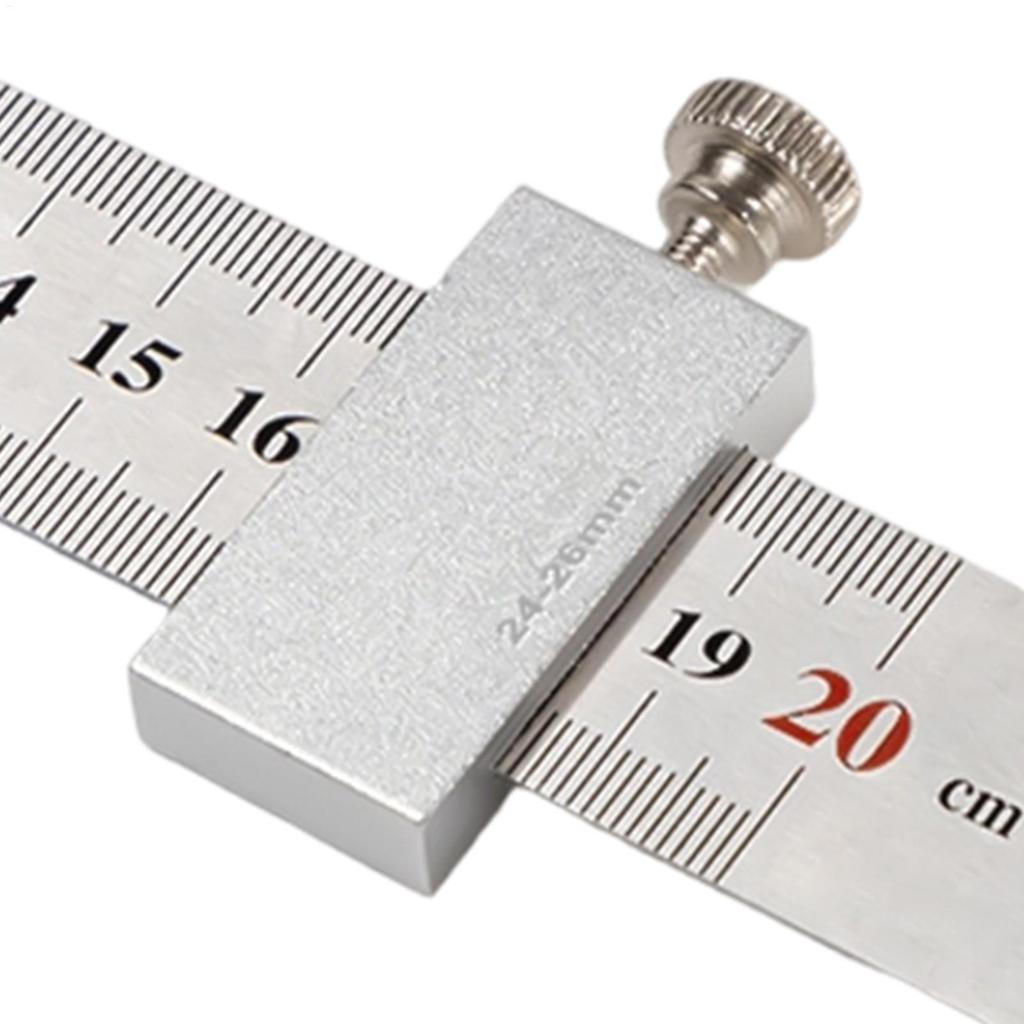 High Precision Aluminum Alloy Ruler Positioning Block Stopper & Scribe Locator for Carpentry, Steel Ruler Measuring, Home Repair