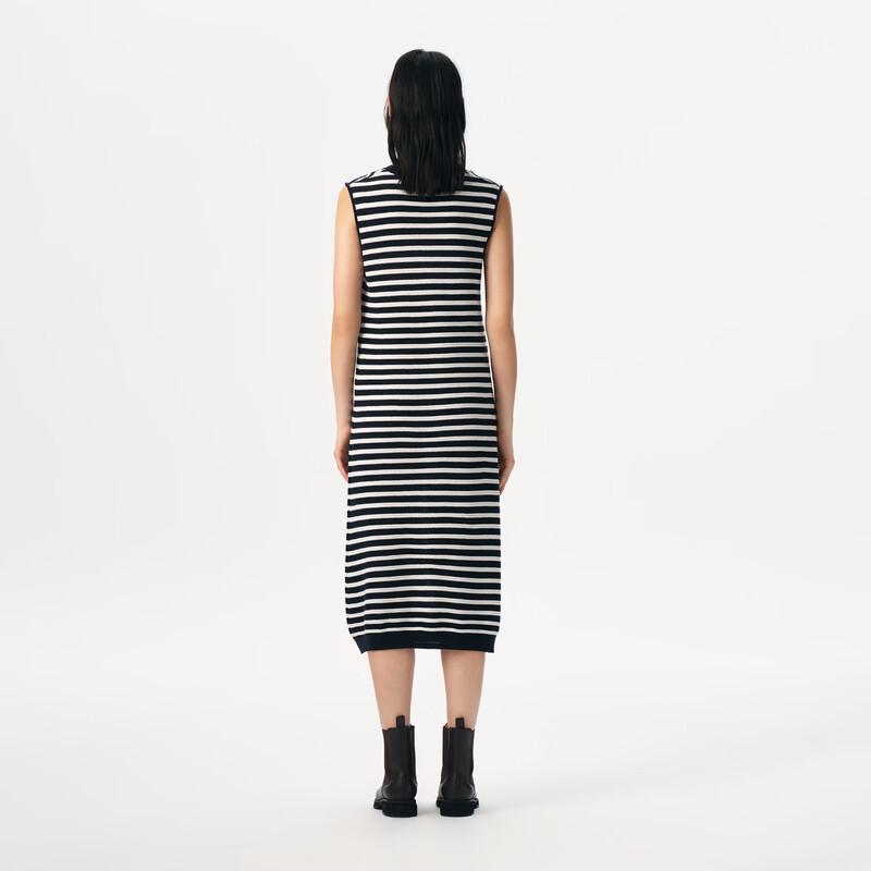 Broadcast Women's Striped Knit Sleeveless Midi Dress