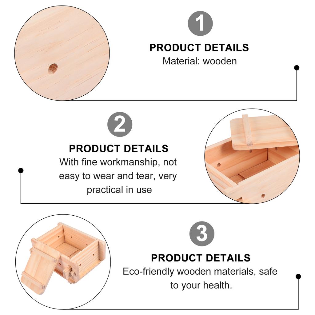 Ruční výrobník sýra DIY Nástroj na výrobu tofu Formovací lis Super tvrdý sójový tvaroh Dřevěný