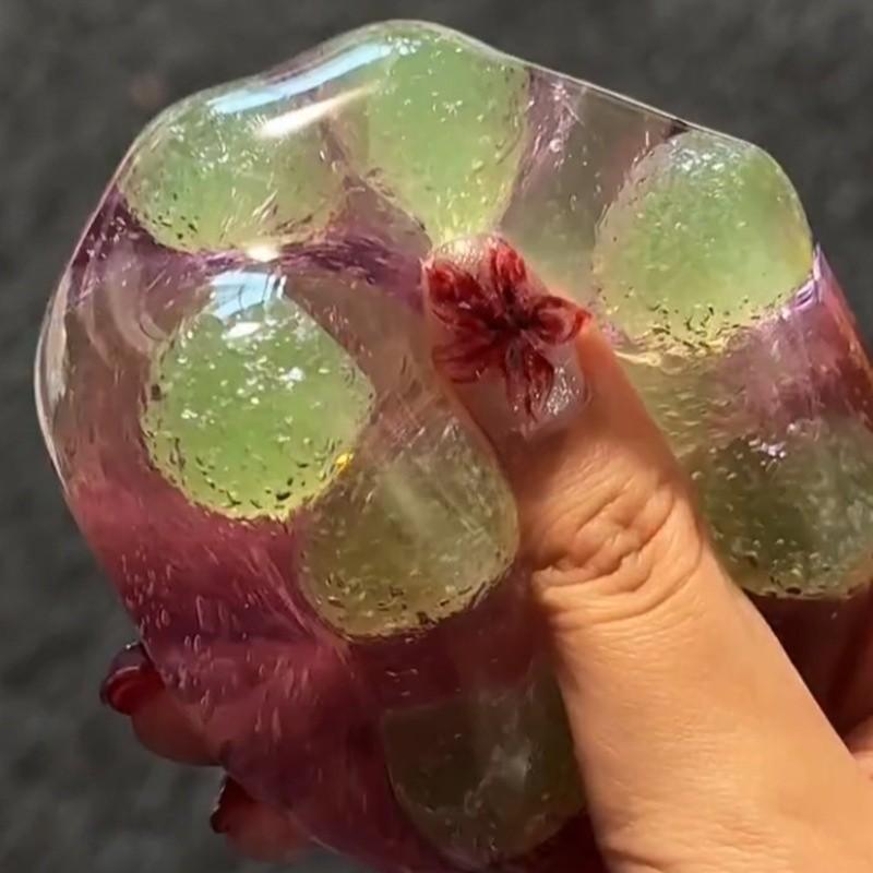 Tpr Stress Relief Ball With Grape Design For Sensory Play And Hand Therapy