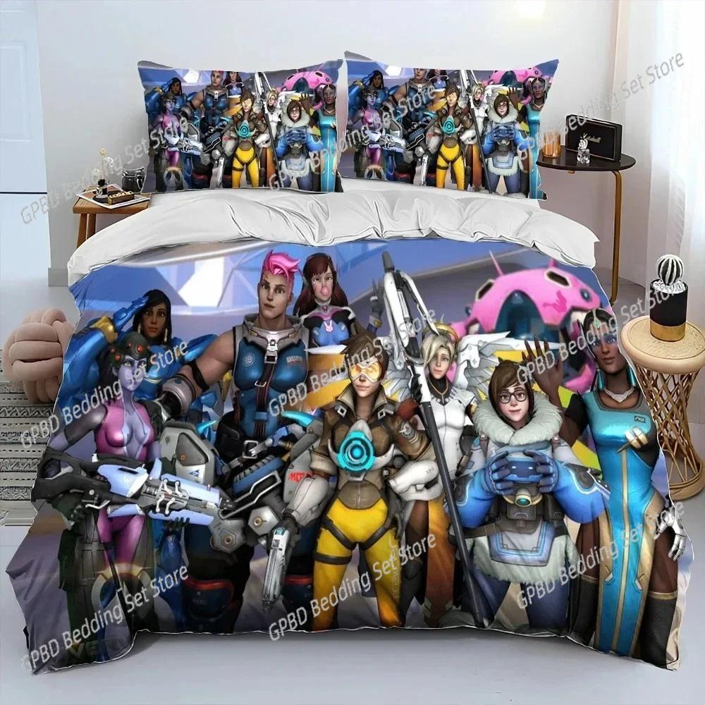 3D Print OW Overwatch Game DVA Beding Set Bedrom Soft Modern Bedspreads Comefortable Soft Duvet Cover Comfortable Quilt Cover And Pilowcase