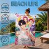 Custom Name KPop Fantasy Night Beach Towel Microfiber Beach Towel, Lightweight and Quick-Dry, for Summer Travel, Swimming Pool Gift