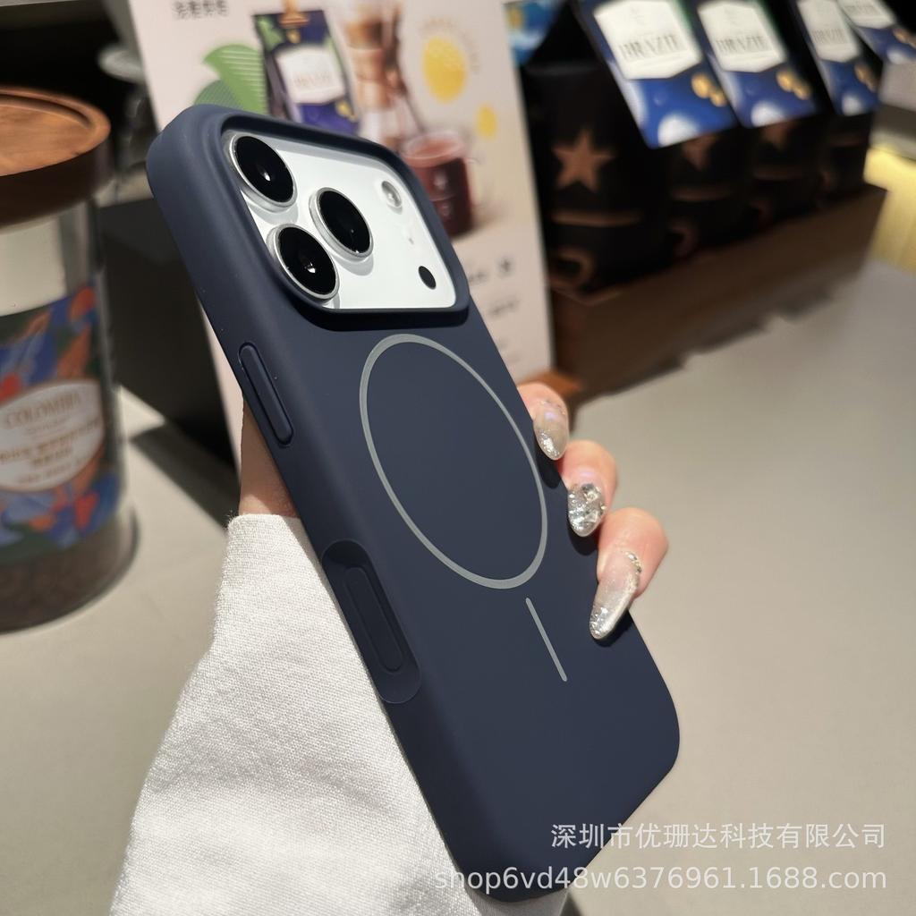 Applicable to iPhone11Promax fine ring magnetic suction liquid silicone mobile phone case Apple 11 solid color all-inclusive protective case
