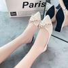 Pointed Flat-bottomed Bow Single Shoes Female 2025 New Summer Shallow Mouth Fairy Wind Soft-soled Flat-heeled Doudou Shoes Female
