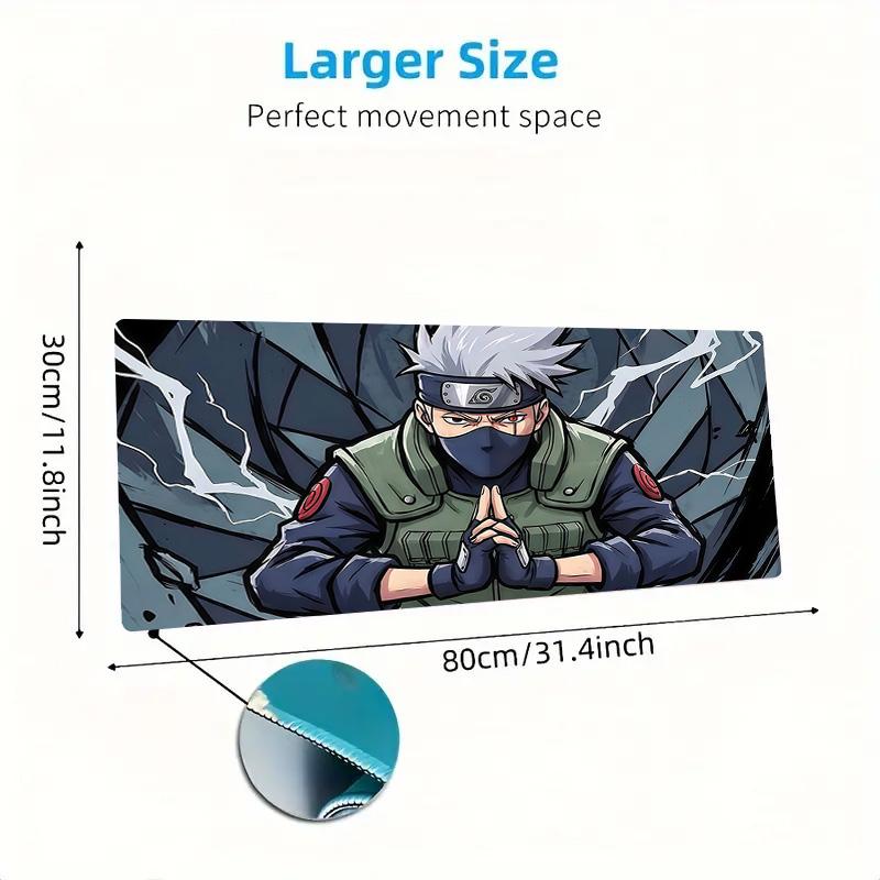 Kakashi Hatake Print  Cushion Non-slip Laptop Tablet Big Mousepad XXL Mat Mini PC Playmat With Lock edge
