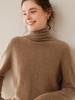 2025 Autumn/Winter Women's High Neck Cashmere Sweater Dress - Long Sleeve Knit Base Layer