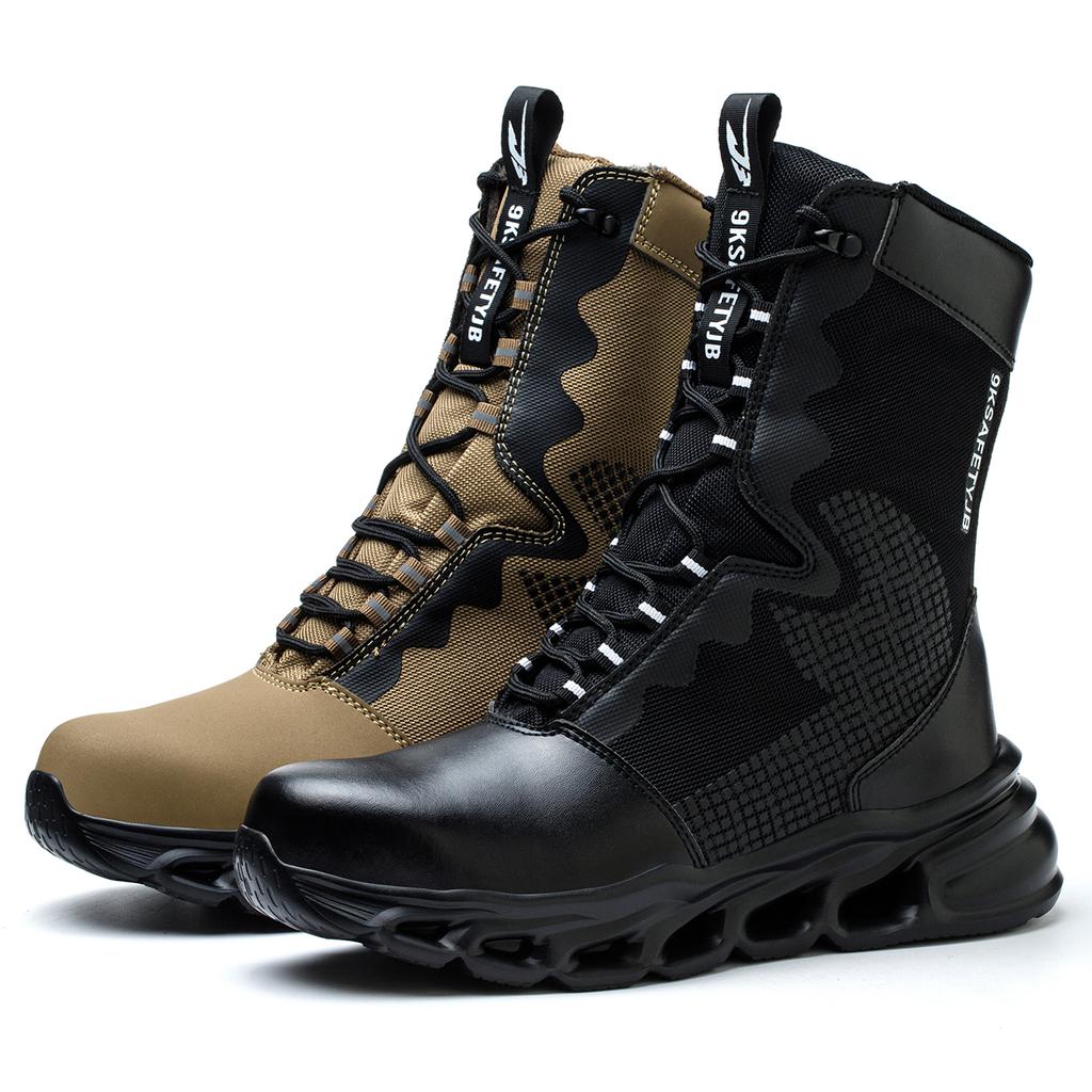 JB922 Neuheiten Taktische Sicherheitsarbeitsschuhe Unisex High Top Durchstichsichere Stahlkappe Outdoor Bau Fabrik Sicherheitsschuhe