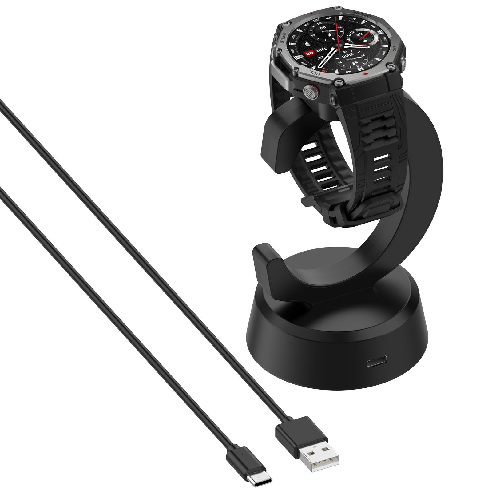 

Зарядна станція у формі літери С для смарт-годинника Huami Amazfit T-Rex 3 Pro 48мм/T-Rex 3/Balance 2, тримач, настільна зарядна станція з кабелем