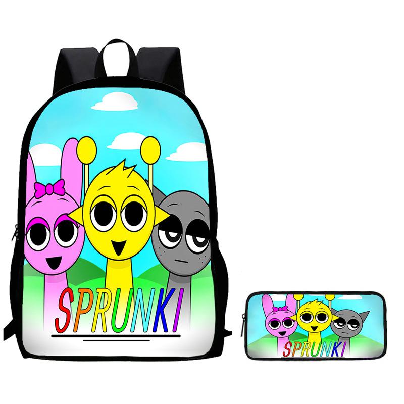 Rhythm Box Sprunki Spel Anime Rugzak Student Schooltas Computer Tas