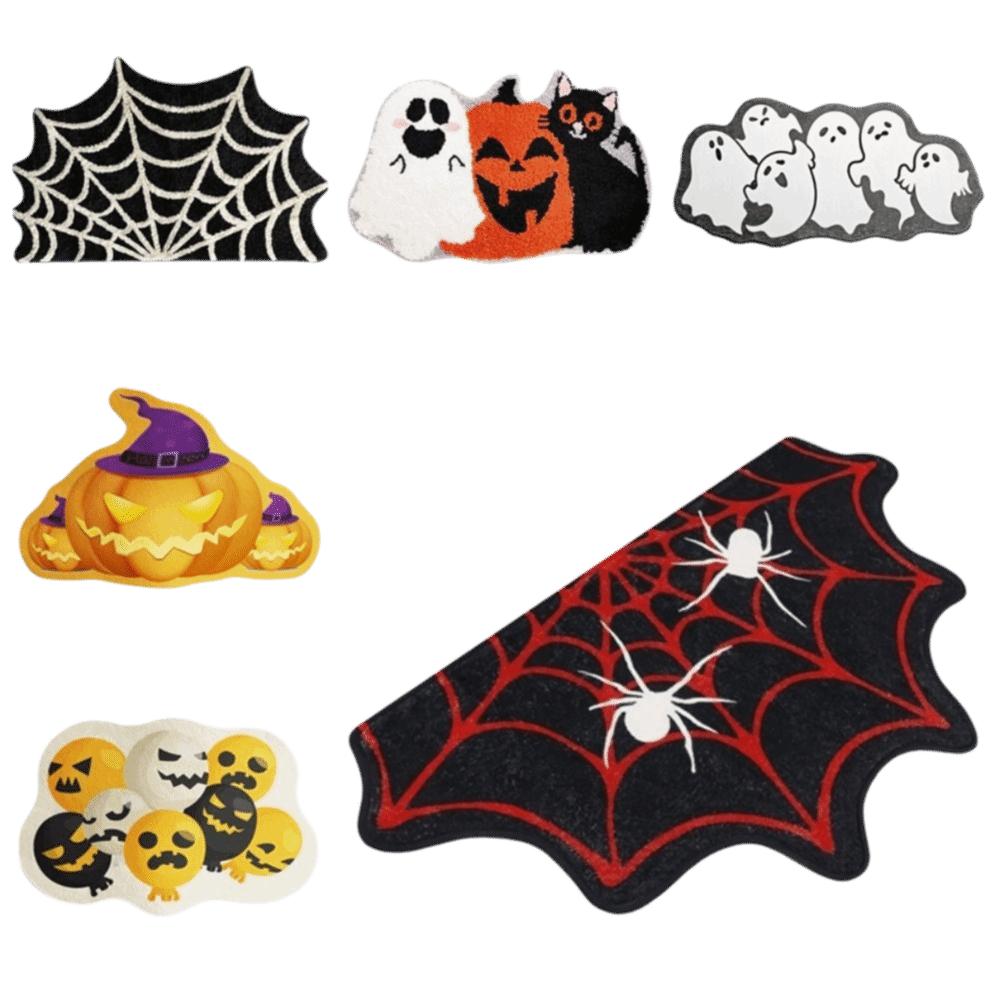 Non-slip Halloween Door Mat Crystal Velvet Fluffy Carpet Trendy Bathroom Mat  for Halloween