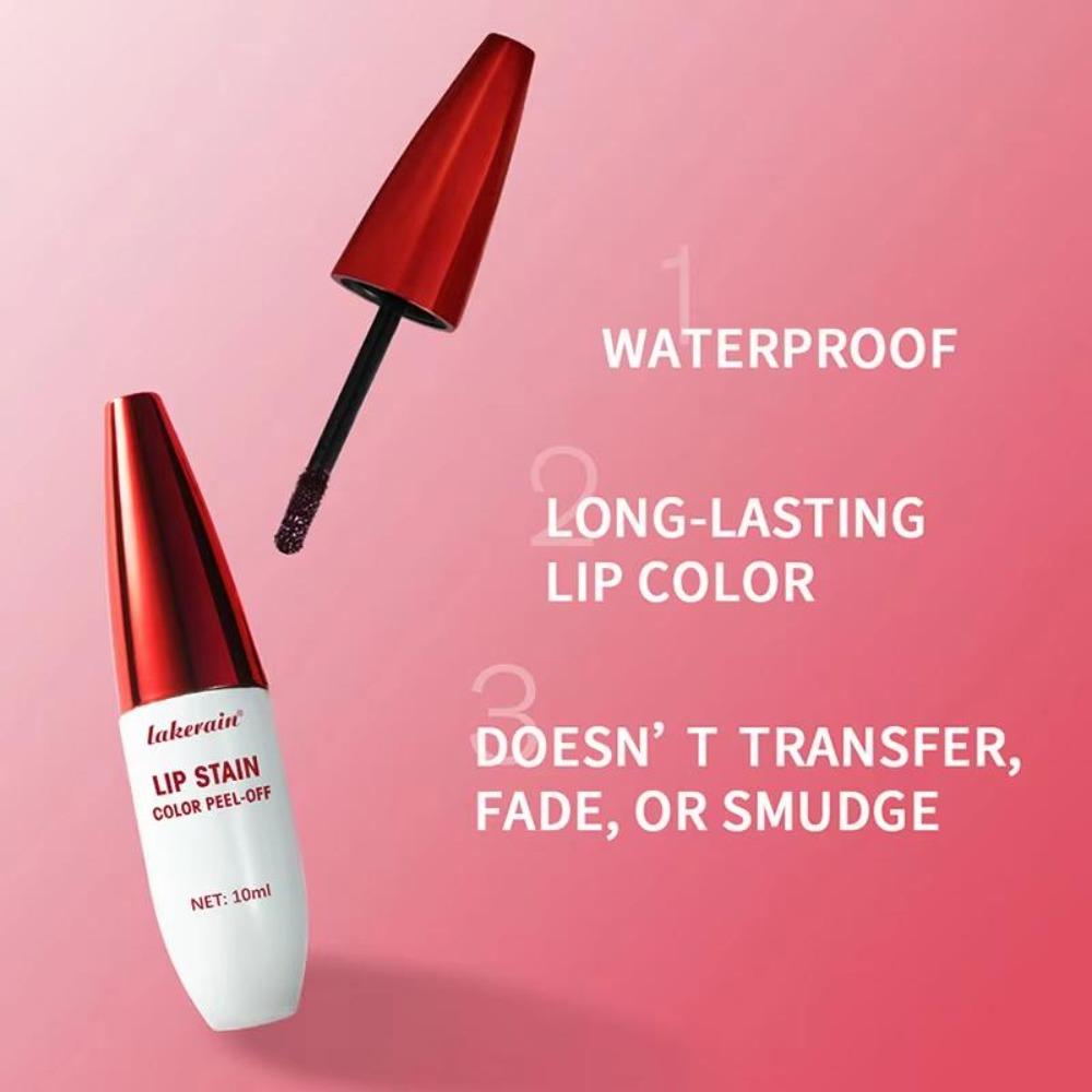 Matowy Peel Off Rose Pink LipGloss Kontur Kontur Tatuaż Szminka do ust Wodoodporny Odporny na odrywanie Naturalny odcień ust