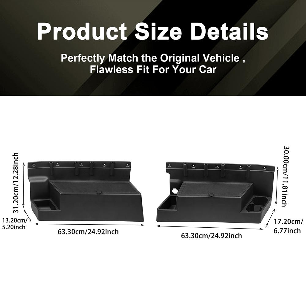 For Suzuki Jimny 2019-2026 Rear Trunk Dual Side Storage Box Only Fit 3 Door Version Cargo Organizer Interior Storage Accessories