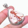 Natural Laguna Lace Agate Gemstone 925 Sterling Silver Pendant 2.01" AP-15332