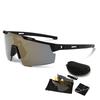 ATM1 PC Lens Sports Sunglasses Kit – UV400 Cycling Glasses with 3 Interchangeable Lenses, Protective Case and Accessories