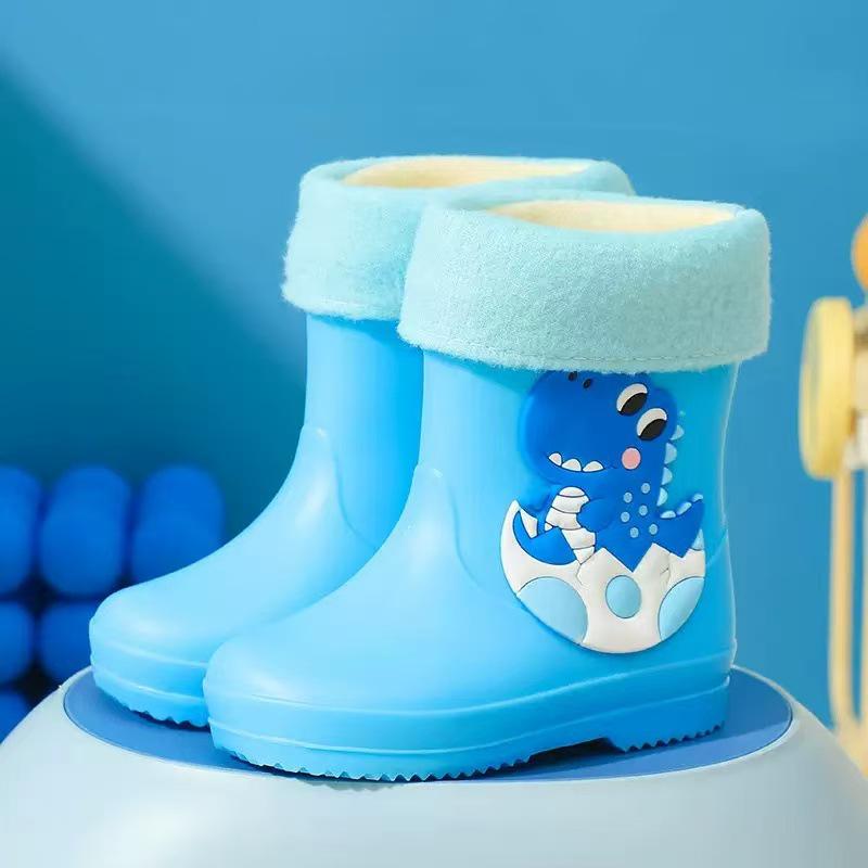 Cartoon Waterproof Unisex Toddler Rain Boots - Short Rubber Boots for Kids