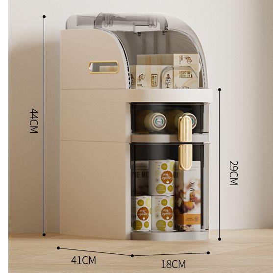 Multifunctional Transparent Floor-Standing Storage Cabinet for Home, Bathroom, and Kitchen No Specific Size