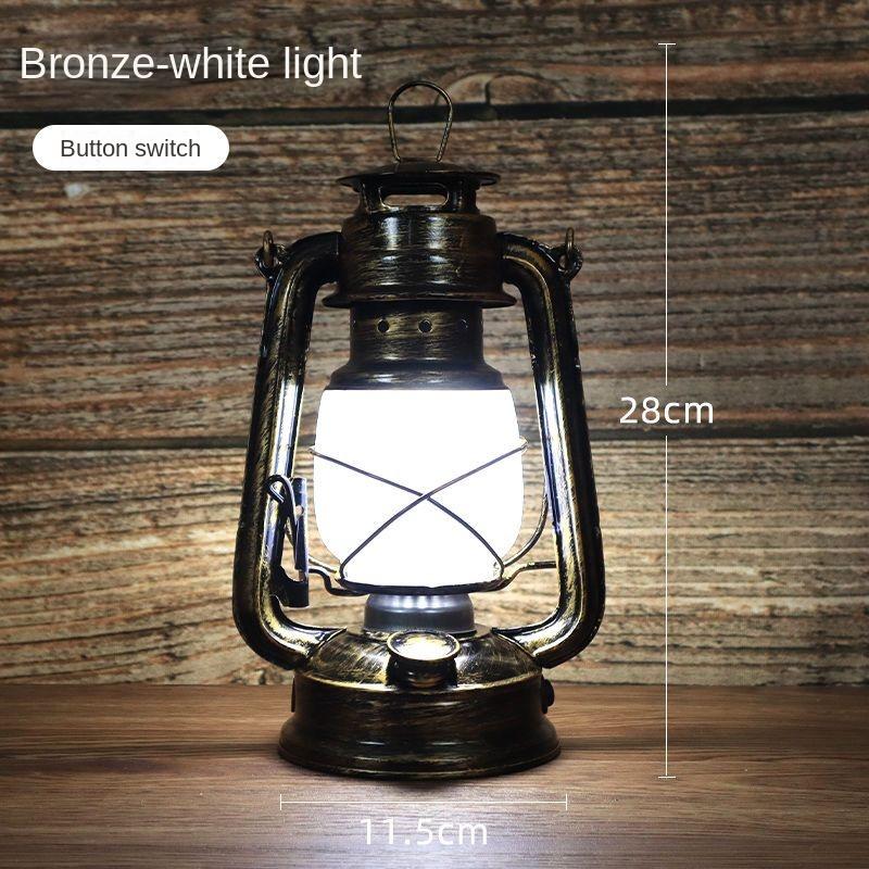 Rechargeable Bar Table Lamp Creative Retro Ambience Light Decoration Desk Lamp Outdoor Vintage Kerosene Lamp Barn Lantern