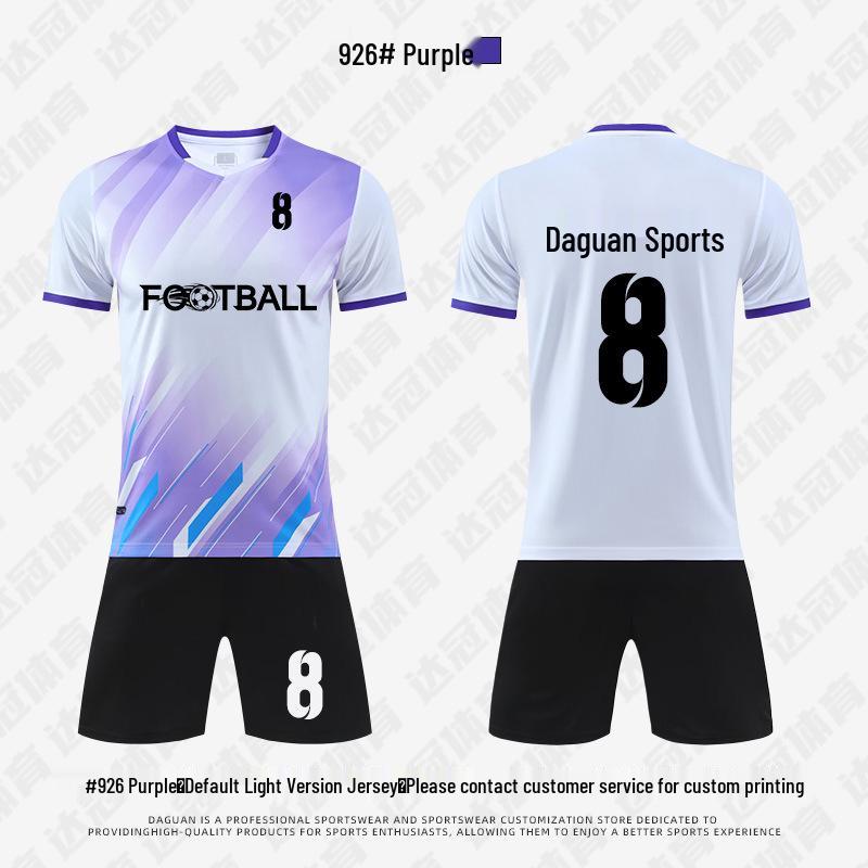 Kids' Quick-Dry Sports Jersey Set - Youth and Adult Sizes for Football, Table Tennis, Badminton, Tennis - Short Sleeve Uniforms