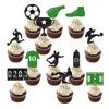 12Pcs Soccer Cake Decoration paper Soccer Ball Cupcake Toppers Sport Cupcake Picks Football Theme Birthday Cake Toppers