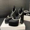 Mode Luxus Satin Perlen Decro Plateau Wedges Damen Pumps Frühling Sommer Mode Ultra High Heels Weiblich Partykleid Klobige Schuhe