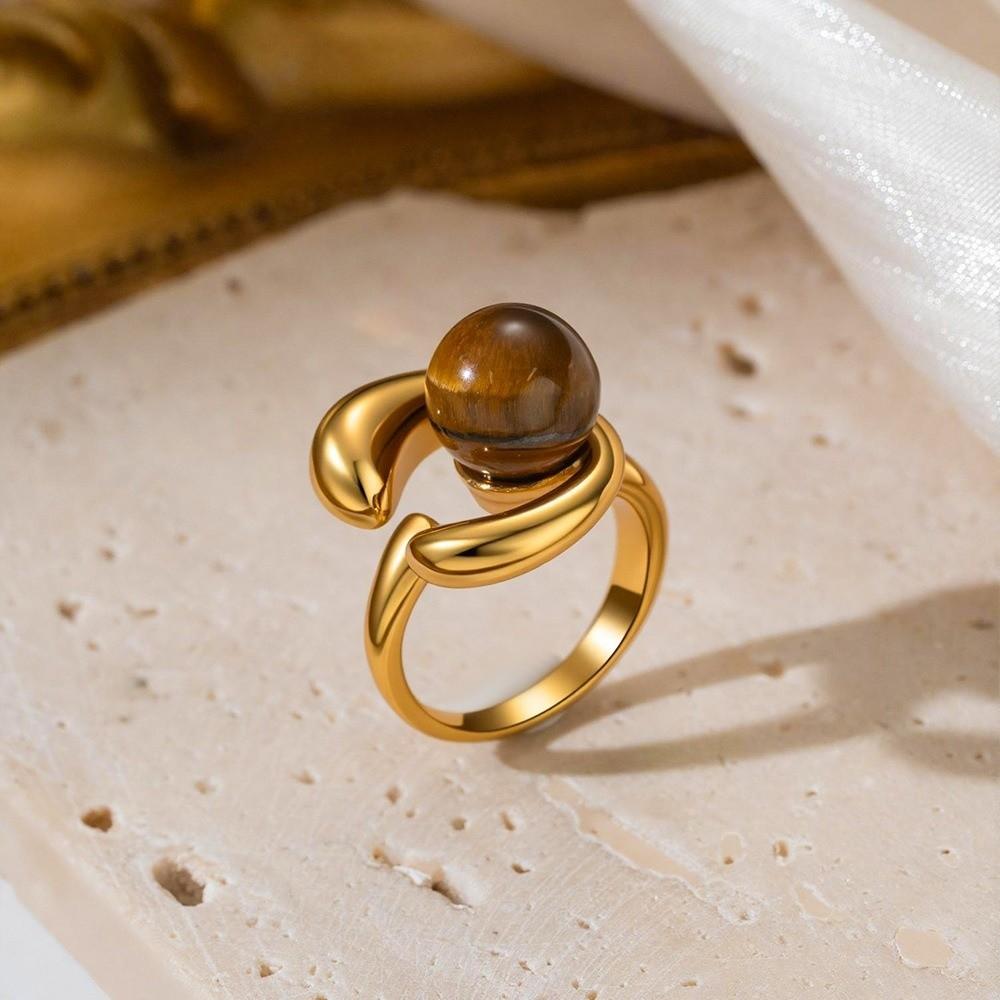 Simulated Pearls Zirconia Ring Geometry Design Alloy Platinum Finger Ring Retro Style Gold Plated Retro Jewelry Rings Daily Wear
