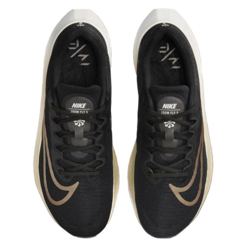 Nike Zoom Fly 5 Black Metallic Gold Grain Sneakers Casual DM8968-002