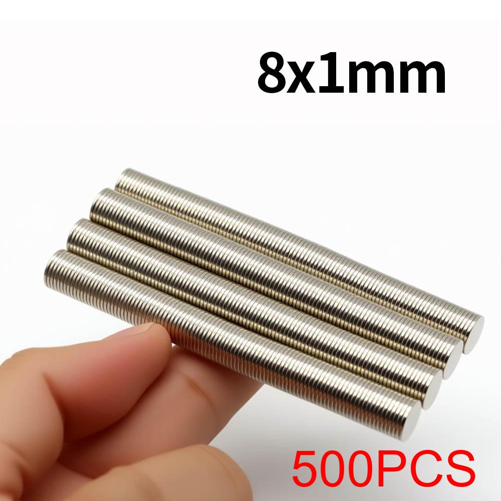 8x1mm Super Strong Neodymium Magnet N35 NdfeB Permanent Magnetic Imanes Round Powerful Magnets Refrigerator Magnet