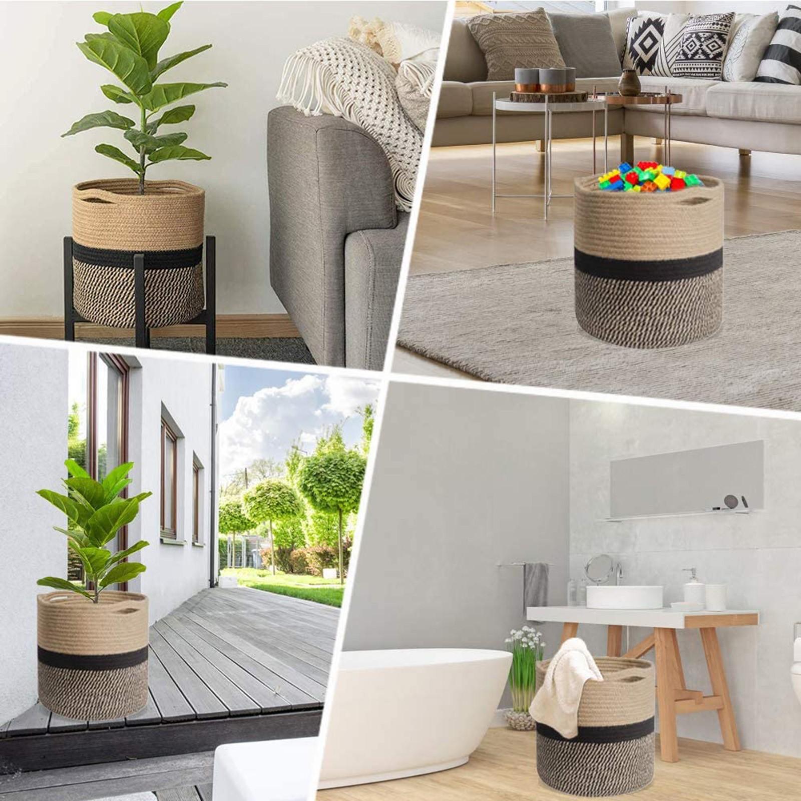 

Folulus Flower basin поверхностная хлопчатобумажная веревочная корзина, корзина для хранения детских игрушек или c