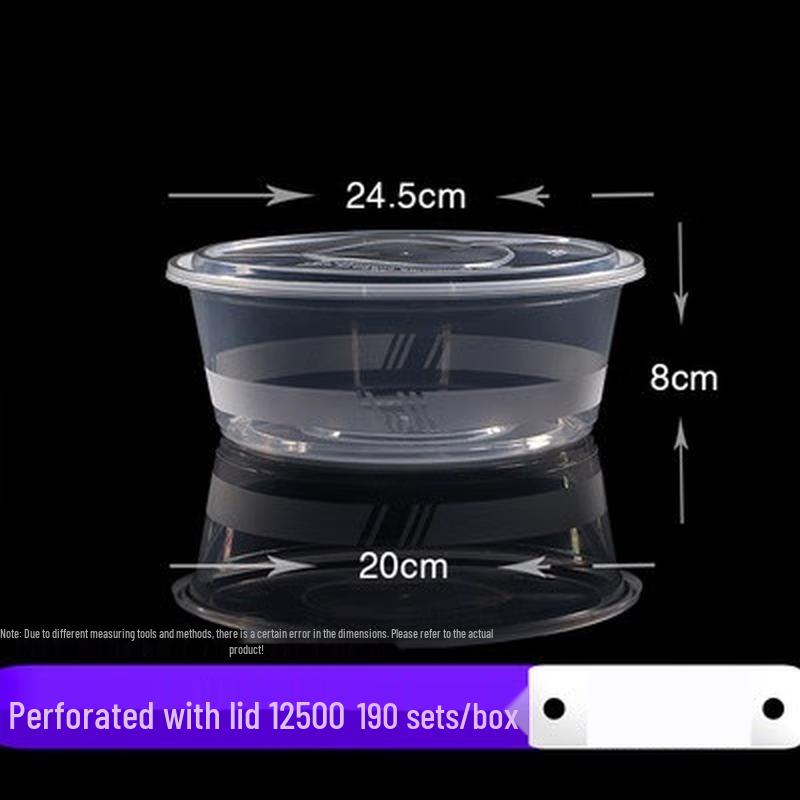 Wuhe Disposable Round Transparent Takeaway Boxes with Lids