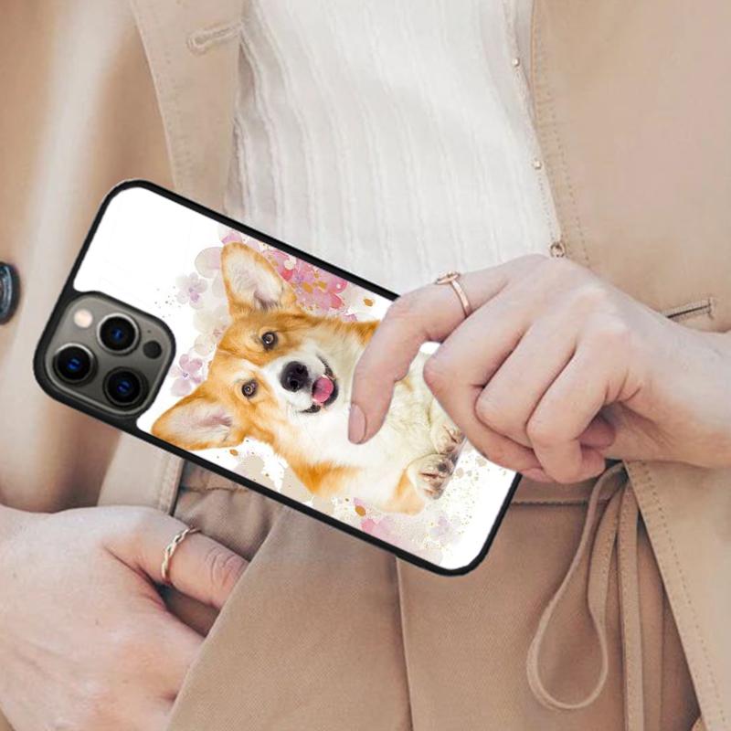 Étui de téléphone magnétique Corgi Chien Drôle Pour APPLE iPhone 17 Air 16 14 13 12 Pro Max 15 Plus Charge Sans Fil Avec Housse MagSafe
