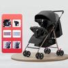 Stroller Kids Ultra Lightweight Foldable Convertible Seat One Button Rotation