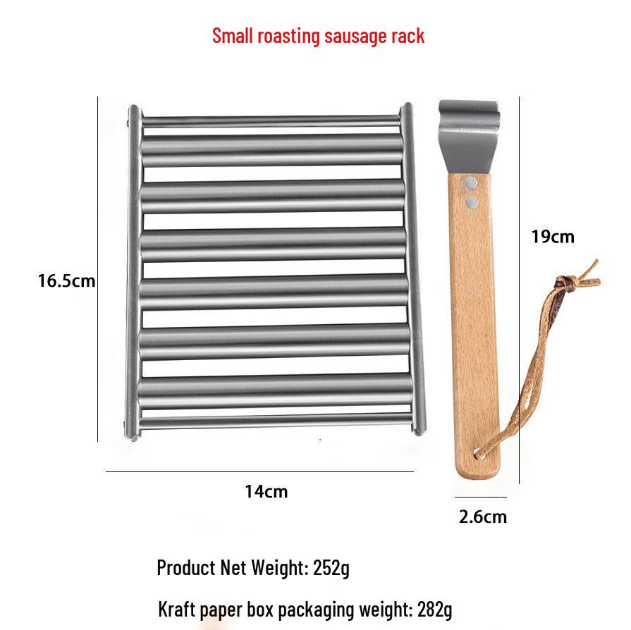 

Portable Stainless Steel Sausage Rack for Outdoor Grilling and Camping