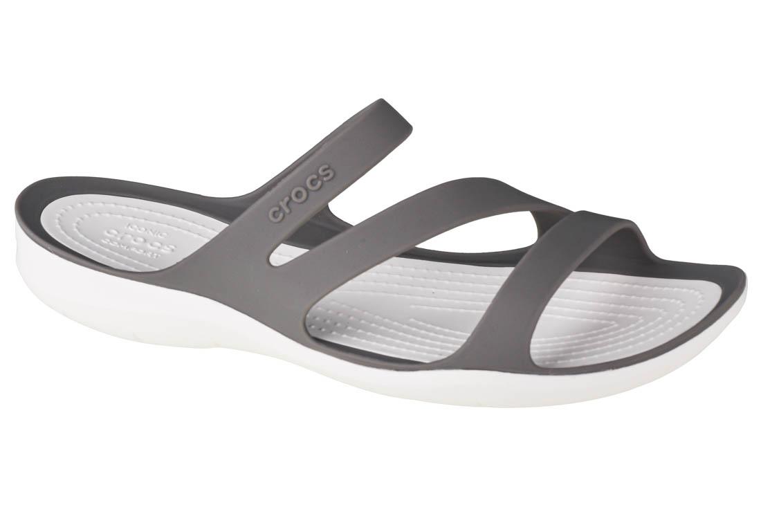 Crocs W Swiftwater Sandalen, graue Damen-Sandalen 34/35 grau