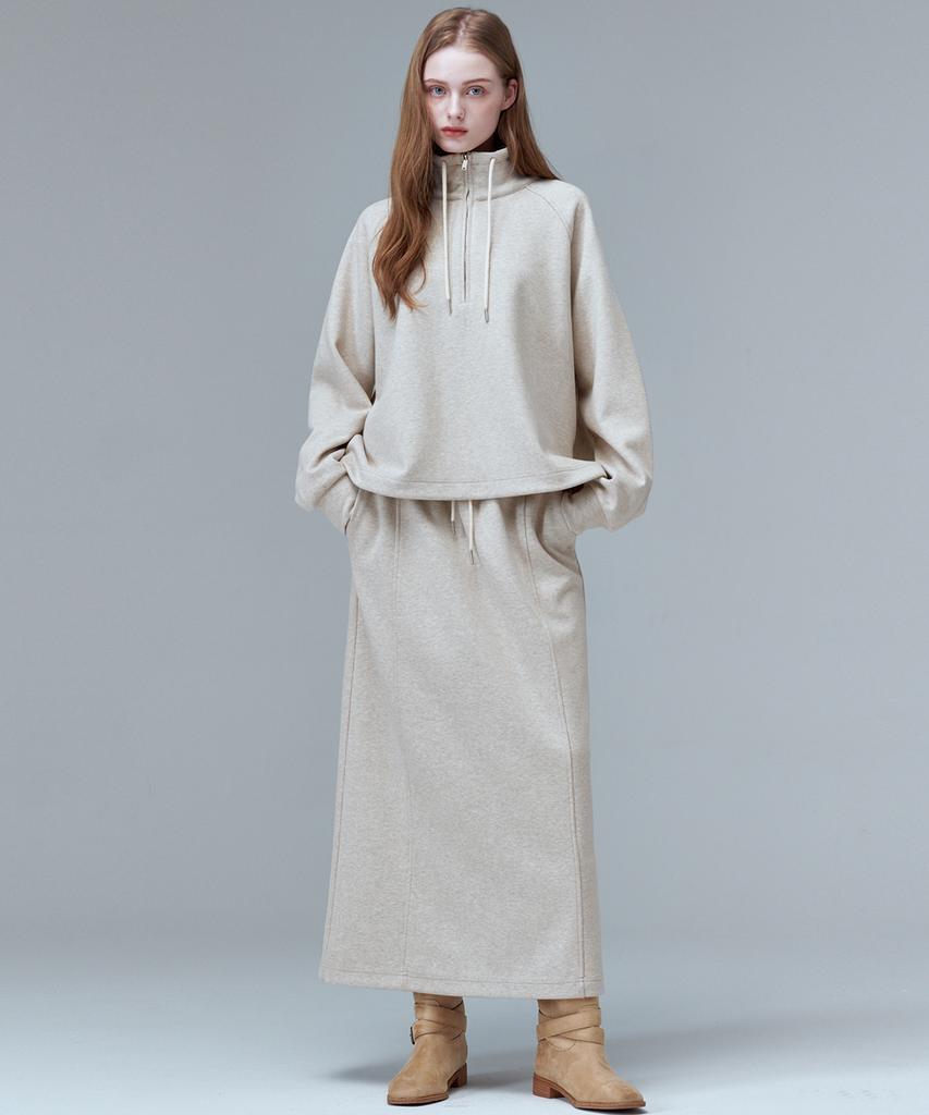 MALOUPE 5307 Knit Anorak Set (Beige)