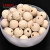 100Pcs 6/8/10/12/14mm Wooden Loose Beads for DIY Jewelry Earring Bracelet Craft