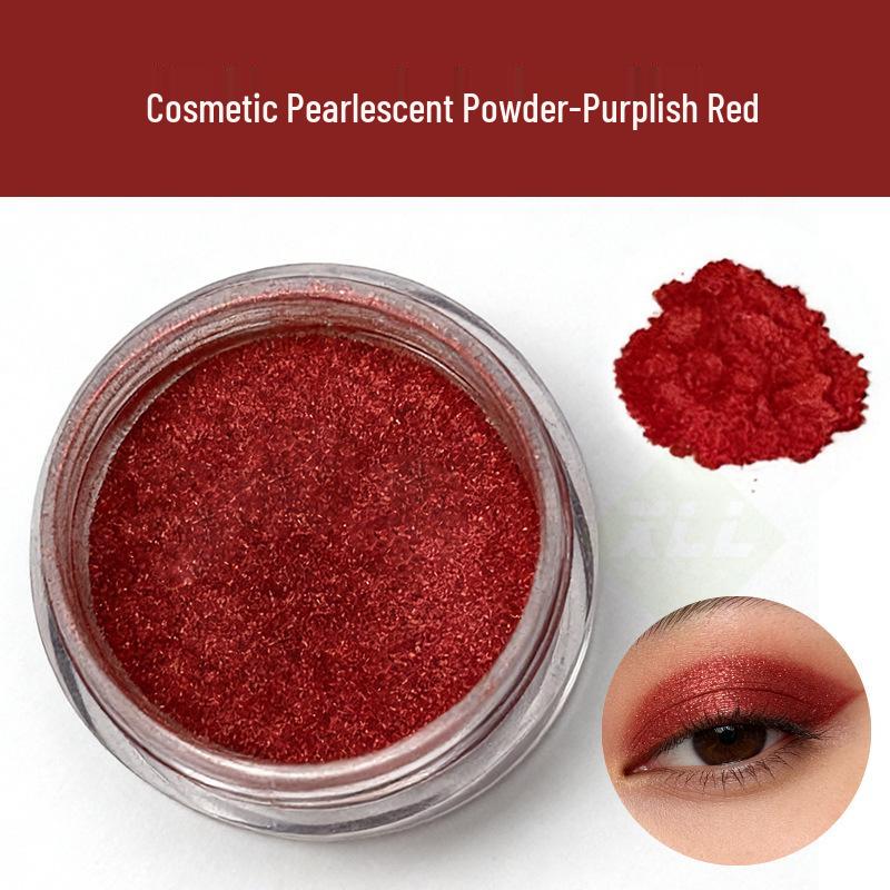 Cosmetic-Grade Pearlescent Gold & Silver Rose Red Mica Pigment: Super Shiny Stage Makeup, Eyeshadow, and Highlighter Glitter.