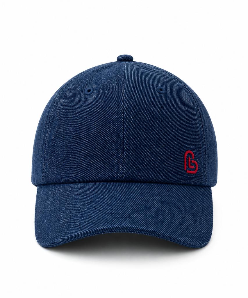 LENGAGEMENT Small Heart Denim Ball Cap [Blue]