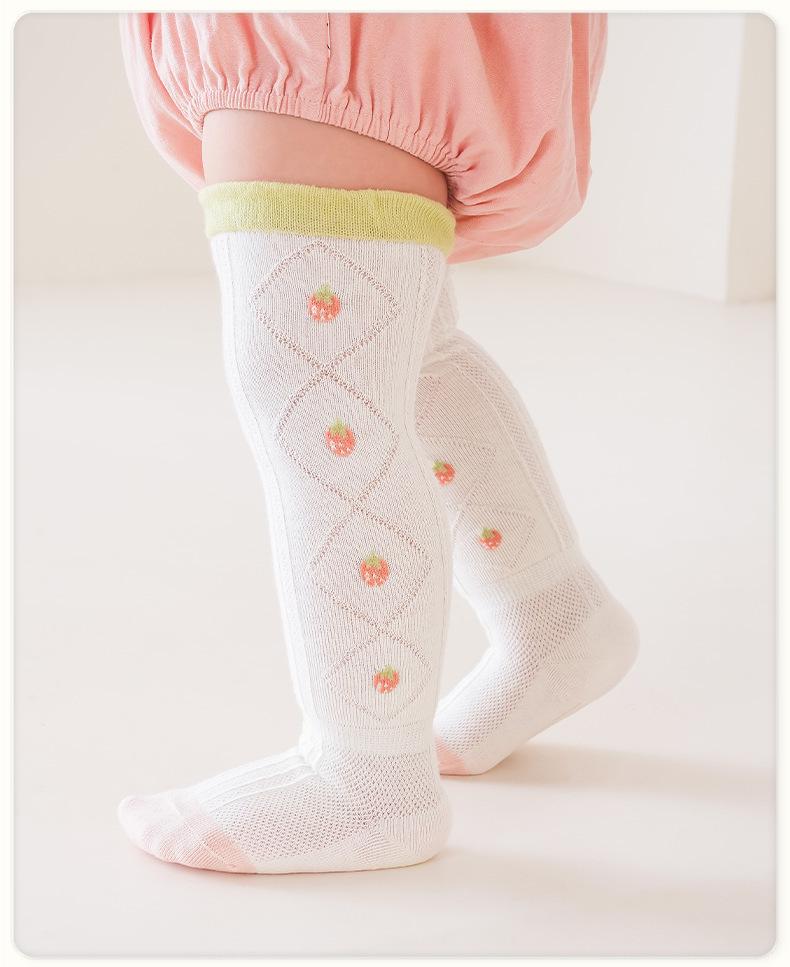 Liu Cheng Xing Baby Breathable Cartoon Mesh Over-the-Knee Cotton Socks