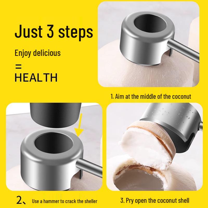 Coconut Shell Opening Tool Set: Portable, Convenient, Labor-Saving Green Coconut Hole Opener