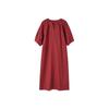 Chunmuch Women's Cotton Linen Blend Midi Dress