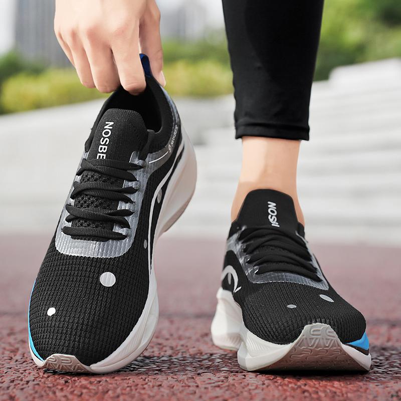 Professional Running Shoes Men Carbon Plate Shoes Men 2025 New Youth Breathable Mesh Surface Casual Sports Shoes