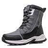 Cozy Warm Fluffy Couple Cotton Boots Fashion Lace-up Design Thick Bottom Snow Boot Winter New Casual Large Size Botines De Mujer