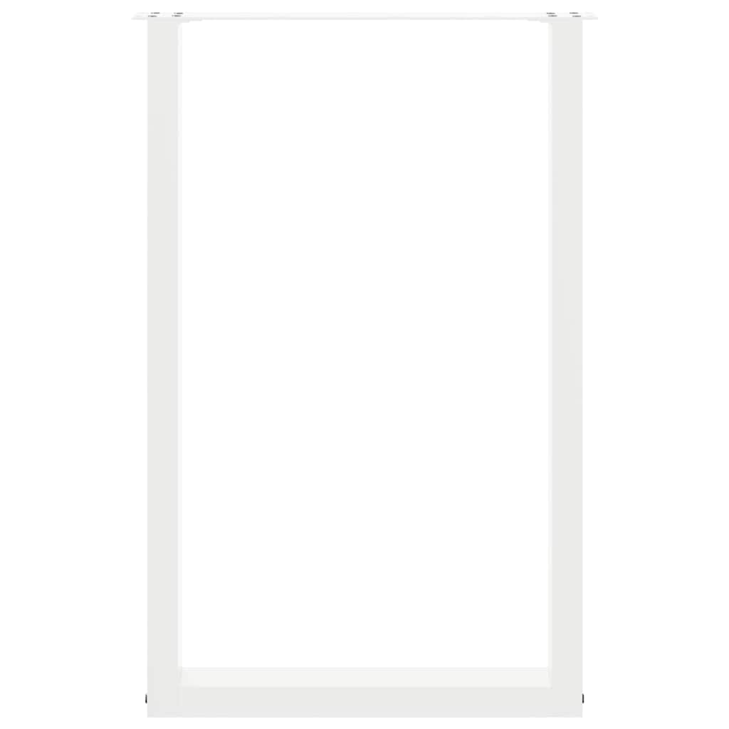 Vidaxl Nogi Do Stolika Kawowego, 2 Szt., Białe, 60X(90-91) Cm, Stal