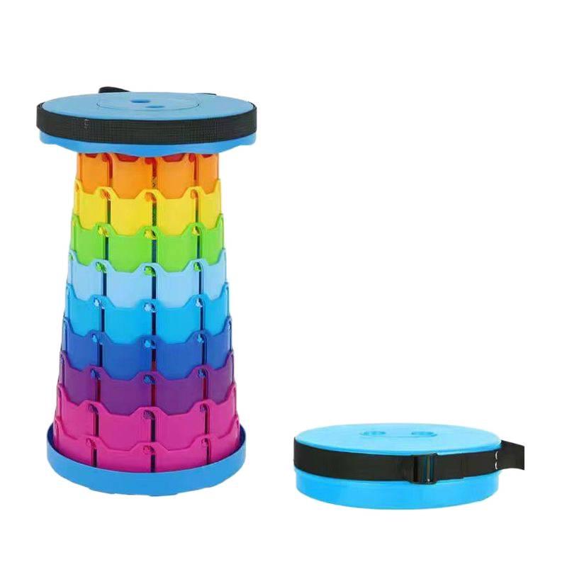 Portable Outdoor Telescopic Folding Stool for Travel, Balcony, Queuing, or Fishing