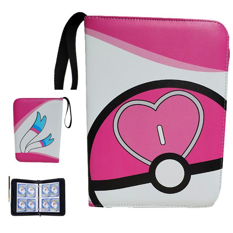 52 Style 400pcs Card Album 2x2 Loose-leaf Large Capacity Leather Anime Zipper Card Collection Photo Album