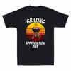 Grilling Appreciation Day Funny BBQ Grilling Master Barbecue Vintage Men T-Shirt