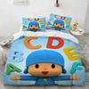 3D Druck P-POCOYOS Kawaii Cartoon Bettwäscheset, Bettbezug Bettset Steppdecke Kissenbezug, King Queen Einzelgröße Jungen Mädchen Erwachsene