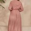 Vintage Long Sleeve Dresses Round Necked Plus Size Dress for Women Fashion Polka Dot Oversized Dress Elegant Tight Dress Commuter Fashion Maxi Dresses