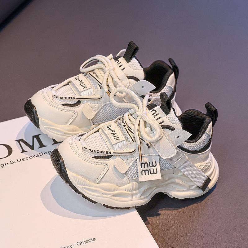 Fashion children's dad shoes in the early spring of 2025, popular baby girl soft-soled casual shoes, mesh breathable boys' single shoes